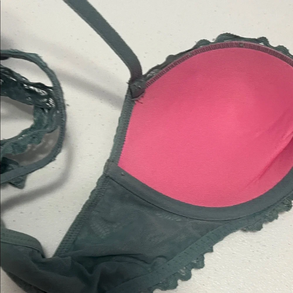 Victoria's Secret Teal Mesh Bra - Picture 2 of 5